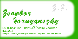 zsombor hornyanszky business card